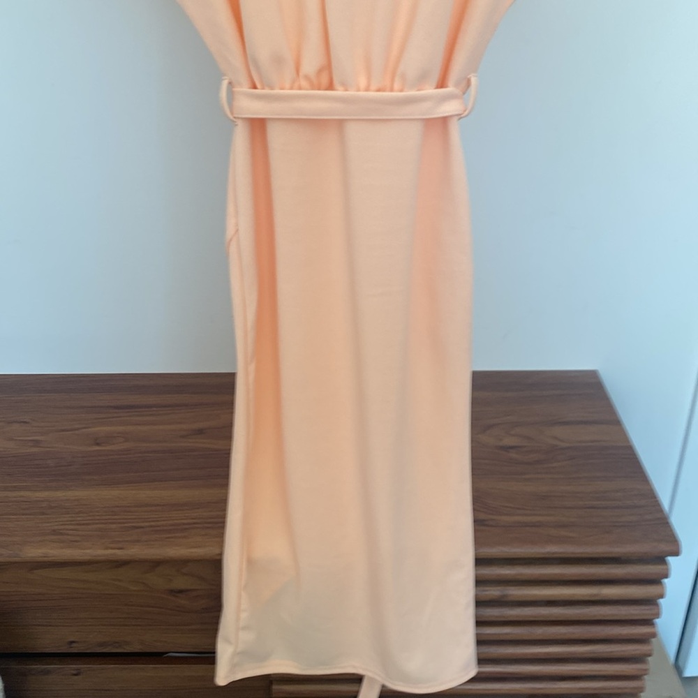 PrettyLittleThing - NWT Peach Midi Dress - US 2 - Picture 11 of 13